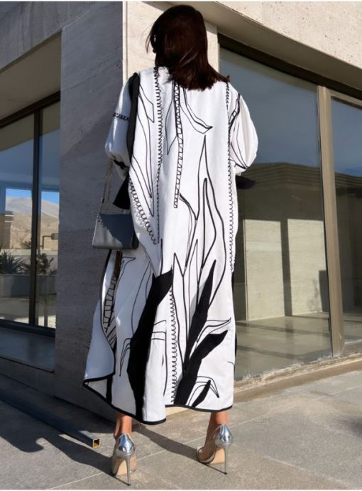 White Leaf Abaya