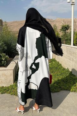 YN 22128 3 Earth Abaya Design