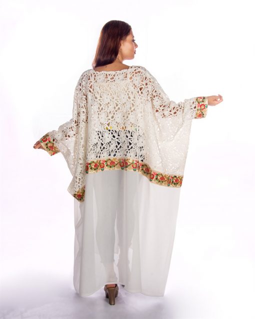 White Bisht With Embroidery