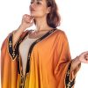 Sandy Orange With Camel Print Bisht