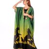 Br202132 2 1 Green With Horses Print Bisht