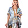 Golden Shiny Colorful Nature Print Bisht