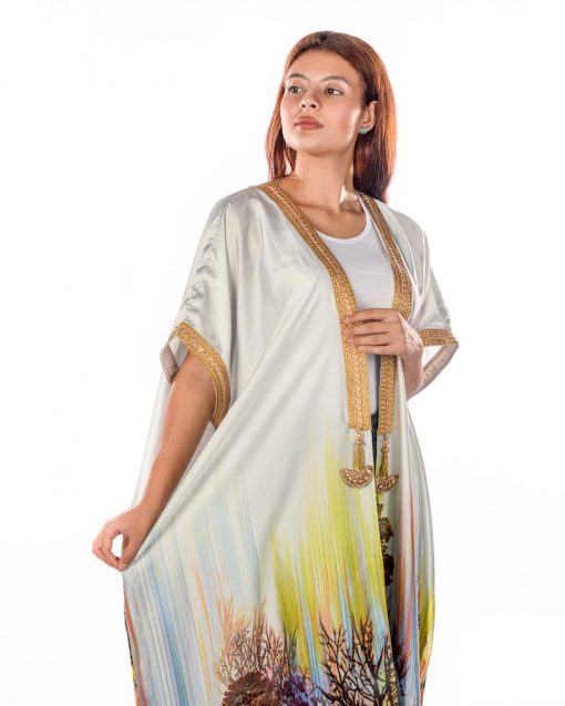 Colorful Silk Satin Bisht