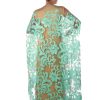 Beige Tulle With Light Green Sequins Design Bisht