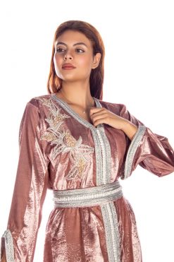 Pink Velvet Moroccan Caftan