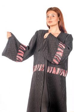 BR202165 4 1 Black Abaya With Embroidery