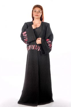 BR202165 5 1 Black Abaya With Embroidery