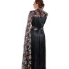 Black Silk Organza Kaftan