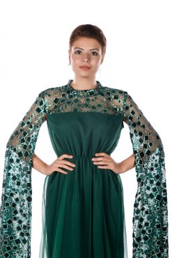 BR202170 4 1 Dark Green Kaftan Dress