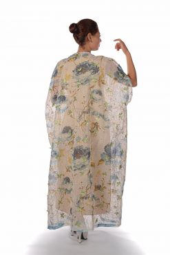 BR202175 4 1 Beige Bisht With 3D Flowers