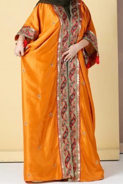 AJC 22118 4 Orange Queen Abaya