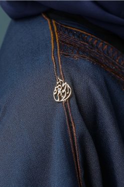 AJC 22123 4 Navy Blue Bisht Abaya