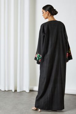 bsi3216 3 Velvet Bisht Style Abaya