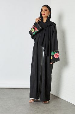bsi3216 4 Velvet Bisht Style Abaya
