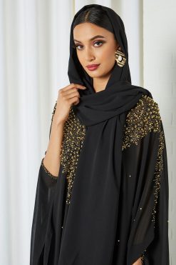 bsi3210 4 Pearls and Peads Embellished Abaya