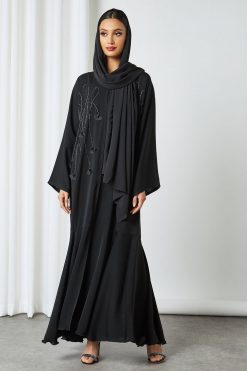 bsi3234 4 Beaded Abaya with Sheila