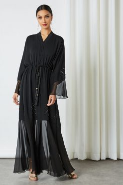 Black Nada Embellished Abaya