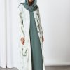 Offwhite & Green Tie-dye Bisht Outfit