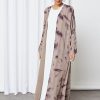 bsi3246 3 Brown Tie-dye Bisht Abaya Outfit