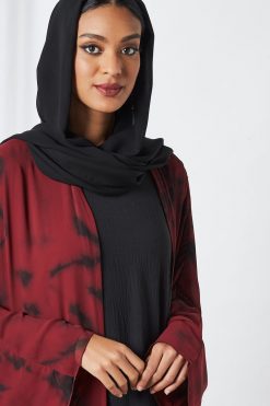 bsi3242 4 Tie-dye Bisht Abaya Set