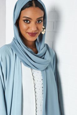 bsi3239 2 Sky Blue Abaya With Inner