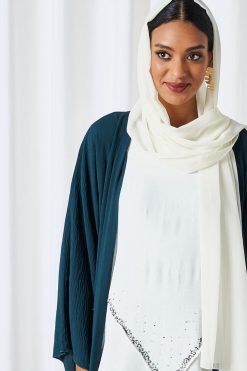 bsi3238 2 Beaded Green Abaya