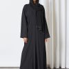 Textured Black Abaya