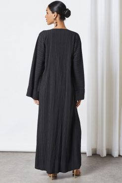 bsi3271 2 Textured Black Abaya