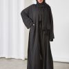 طقم عباية أسود مكون من 4 قطع 12 bsi3268 1 4-Pieces Black Abaya Set
