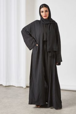 4-Pieces Black Abaya Set