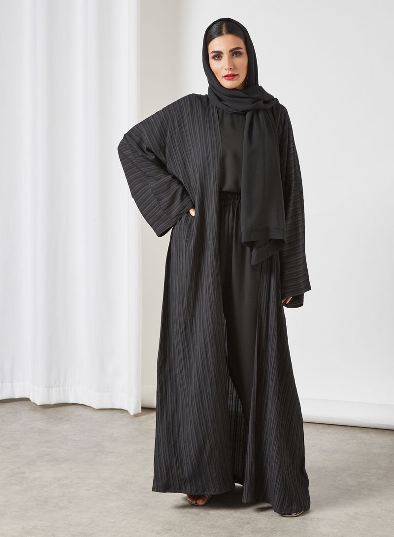 4-Pieces Black Abaya Set 1 4-Pieces Black Abaya Set