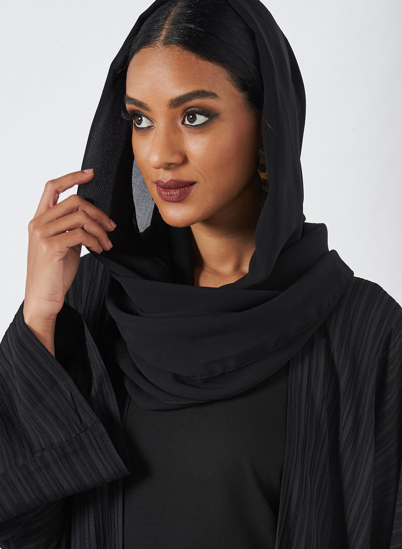 4-Pieces Black Abaya Set 5 4-Pieces Black Abaya Set - Image 5