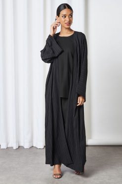 4-Pieces Black Abaya Set 14 bsi3268 8 4-Pieces Black Abaya Set