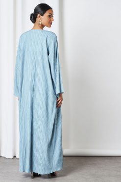 فستان عباية من الدنيم 4 قطع 8 bsi3265 6 4-Pieces Denim Abaya Dress
