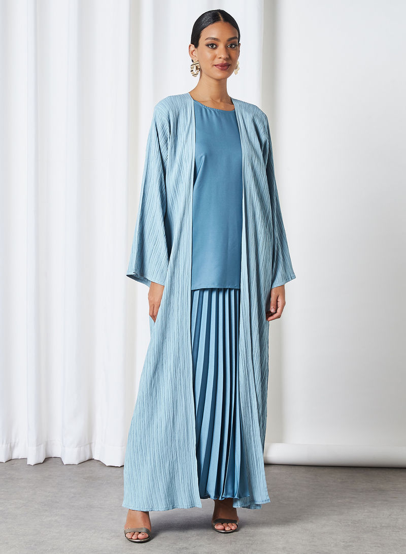 فستان عباية من الدنيم 4 قطع 5 4-Pieces Denim Abaya Dress - الصورة 5