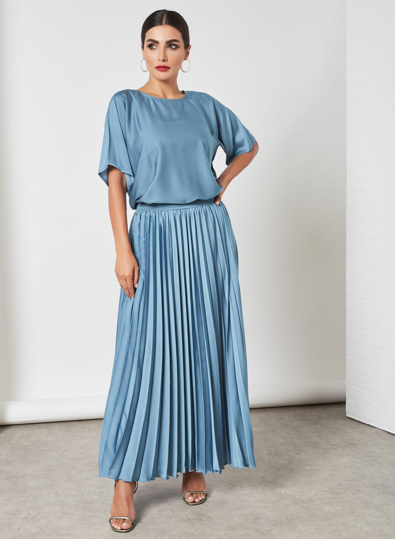 فستان عباية من الدنيم 4 قطع 6 4-Pieces Denim Abaya Dress - الصورة 6