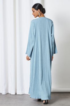 bsi3264 2 Denim Color Abaya Full Set