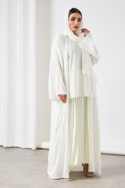 bsi3263 7 Offwhite Modest Abaya Set