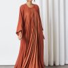 Rust Color Abaya Full Set