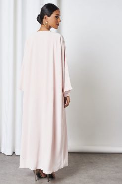 bsi3258 2 4-Pieces Pink Modest Abaya Set
