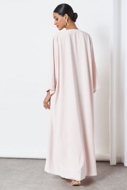 bsi3257 3 Pink Modest Abaya Set