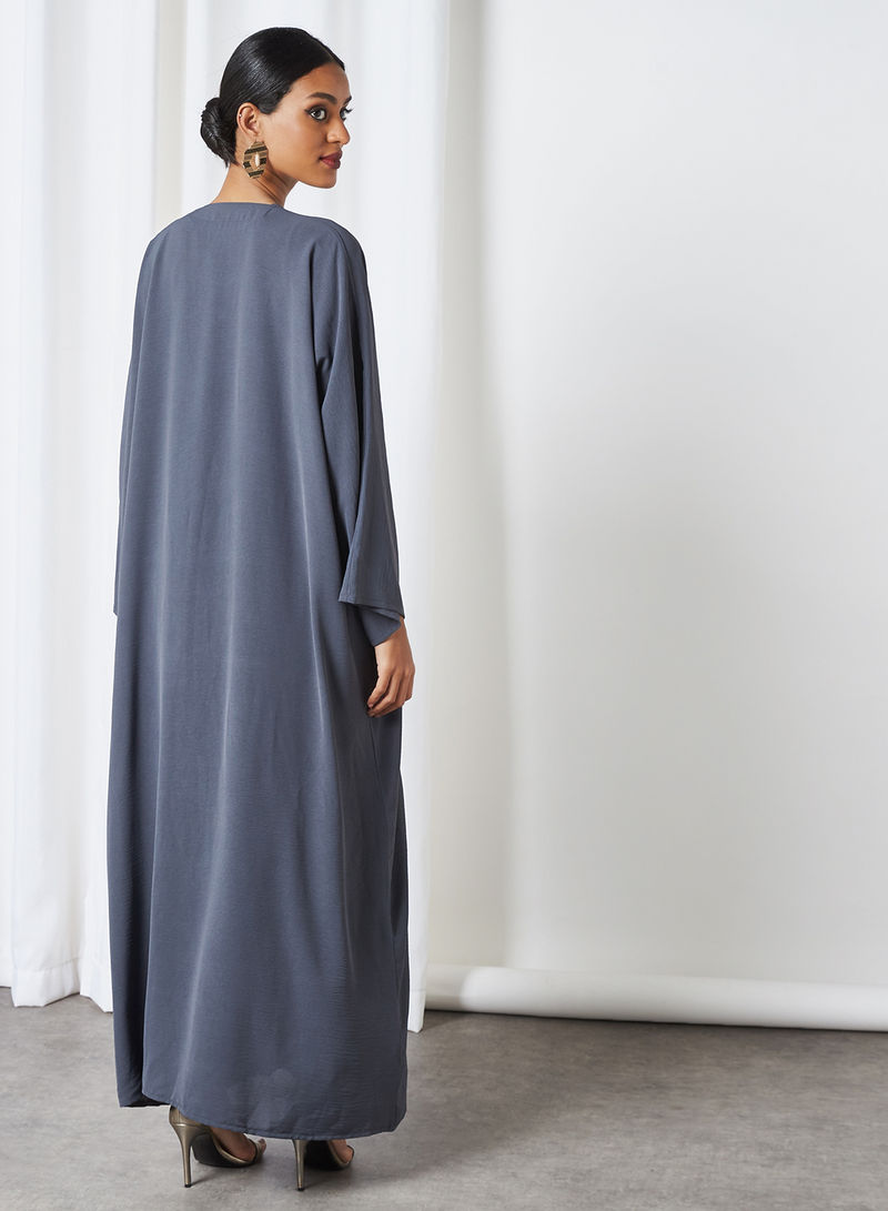 Grey Color Modest Abaya Set 6 Grey Color Modest Abaya Set - Image 6