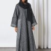 bsi3276 4 Silver And Grey Abaya