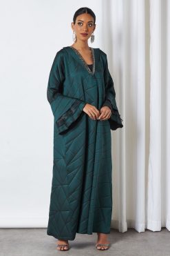 Lace Embellished Abaya Set