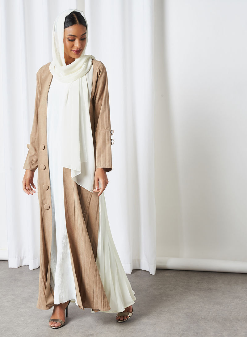 Fawn Abaya Full Set 3 Fawn Abaya Full Set - Image 3