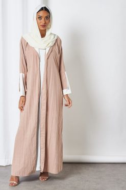 bsi3284 3 Rose Pink Full Set Abaya