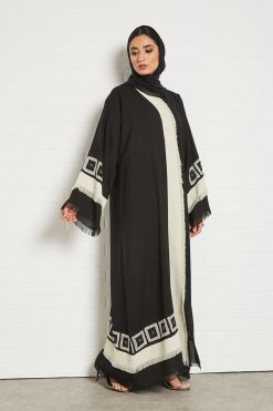Linen Abaya with Embroidery