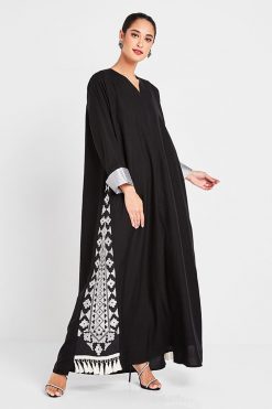 Embroidered Abaya Dress