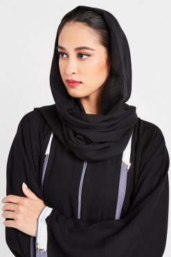 bsi3028 6 4 Applique Black Abaya