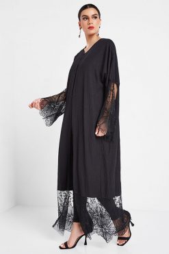 Abaya with Mesh Design